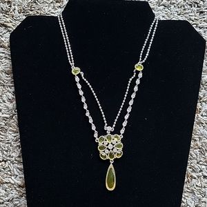 Green Crystal Cookie Lee Necklace